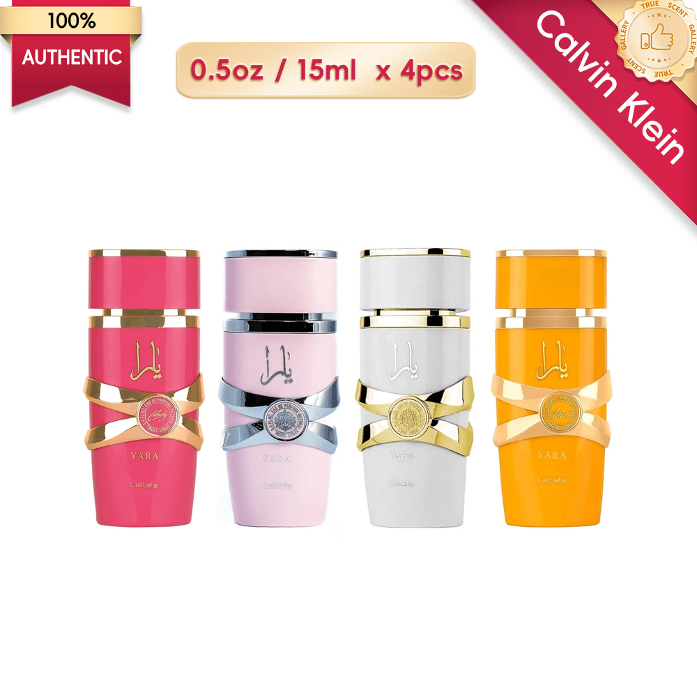 Conjunto de Perfumes para Mulher Lattafa: 4 X 0.16Oz/5Ml (Yara + Yara Moi + Yara Tous + Yara Candy), Aromas Ricos & Exóticos Sortidos, Caixa de Coleção de Óleos de Fragrância de Luxo do Médio Oriente para Colecionadores