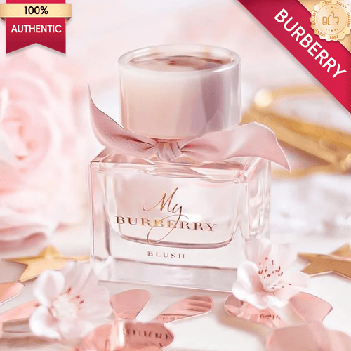 Burberry My Burberry Blush Eau de Parfum Spray, 3.0 oz / 90 mL, Perfume Floral e Frutado Delicado para Mulheres, Fragrância Inglesa Romântica e Descontraída e Chic