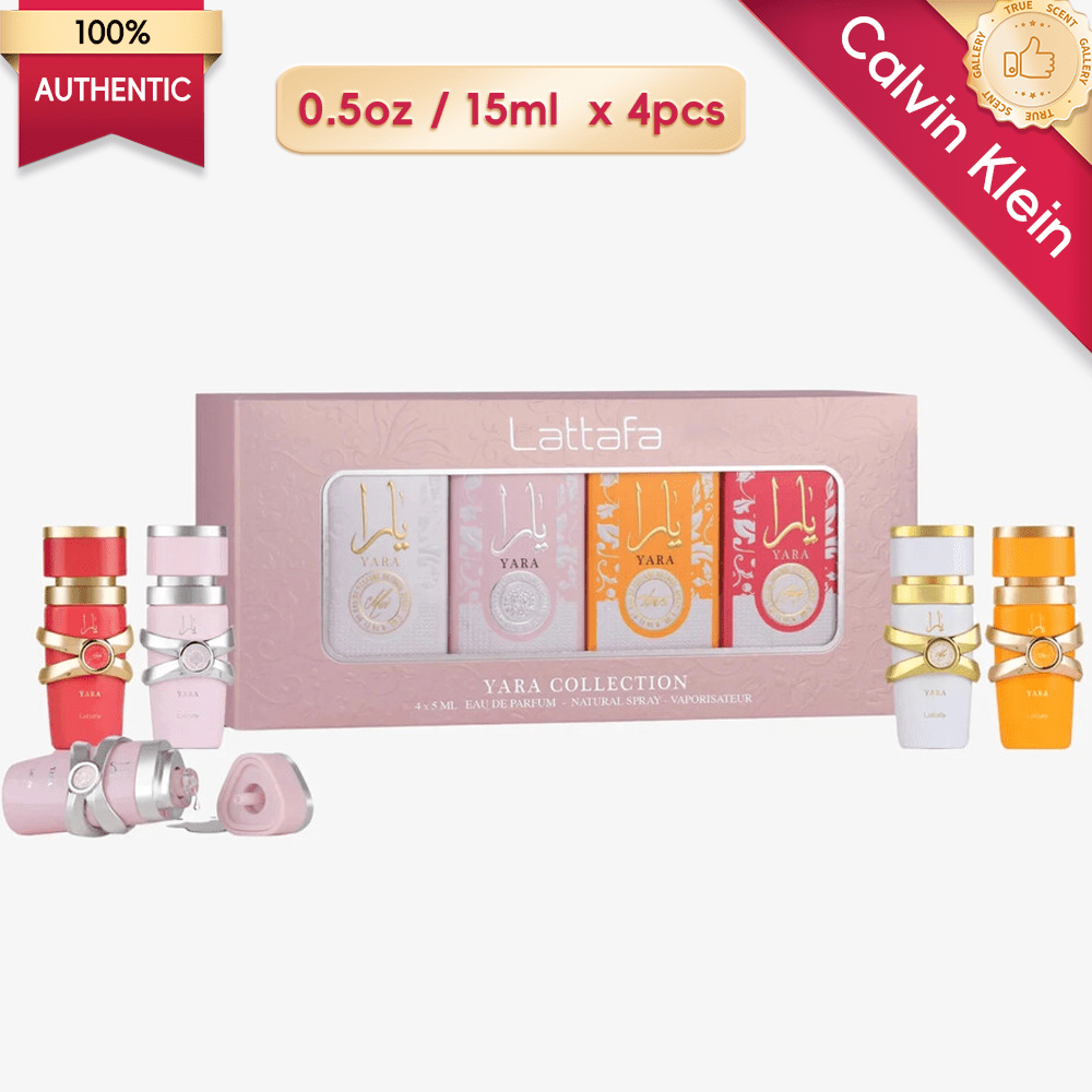 Conjunto de Perfumes para Mulher Lattafa: 4 X 0.16Oz/5Ml (Yara + Yara Moi + Yara Tous + Yara Candy), Aromas Ricos & Exóticos Sortidos, Caixa de Coleção de Óleos de Fragrância de Luxo do Médio Oriente para Colecionadores