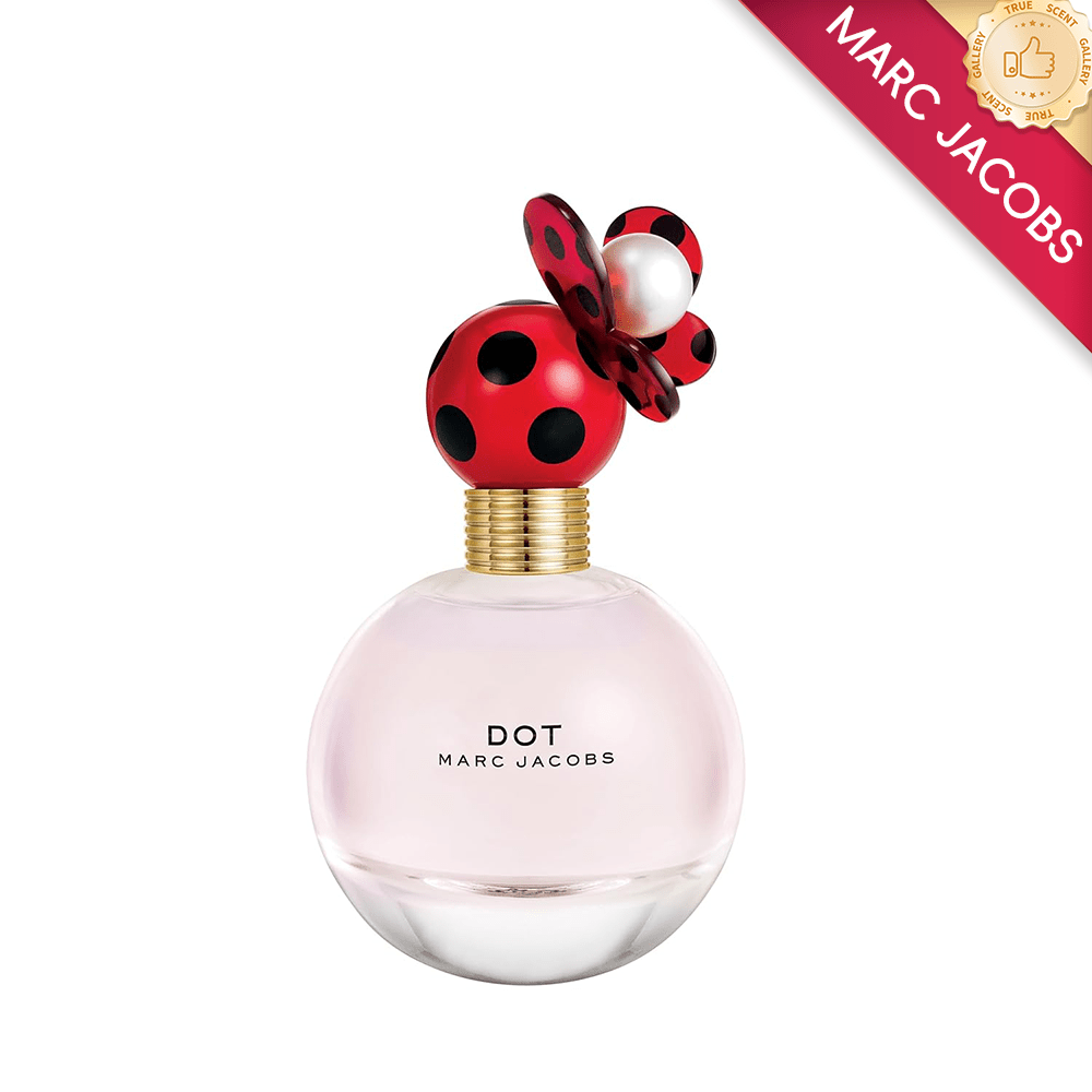 Marc Jacobs Dot Eau de Parfum para Mulheres, 3.4 Fl Oz Spray Caprichoso, Aroma Brincalhão de Morango e Violeta, Fragrância Casual para o Dia, Frasco Icônico de Joaninha
