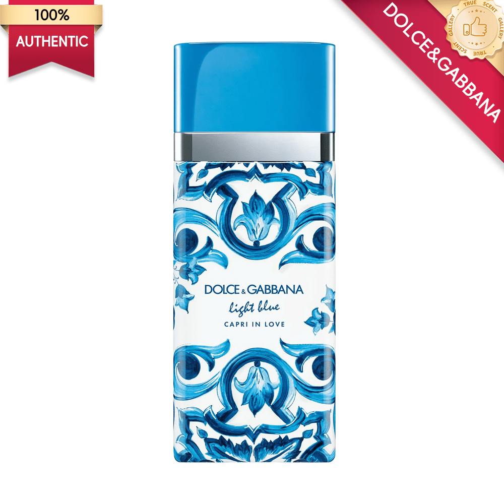 Dolce & Gabbana Light Blue Capri in Love Eau de Parfum Spray, 3.4 oz / 100 mL, Aroma Romântico Cítrico e Floral de Verão, Fragrância Italiana de Festa Edição Limitada