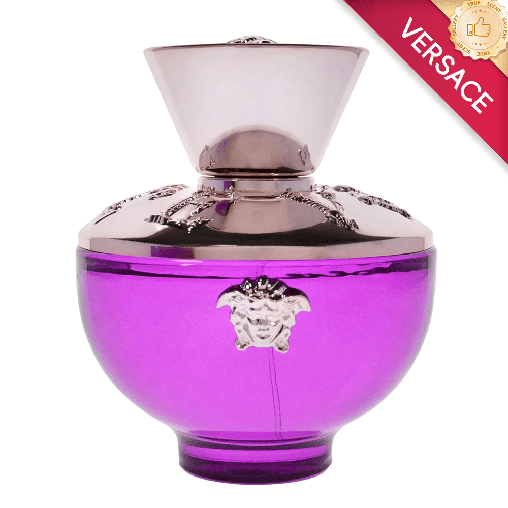 Versace Dylan Purple Eau de Parfum para Mulheres, 3.4 Fl Oz Spray Luxuoso, Aroma Encantador Floral e Frutado, Fragrância Misteriosa de Noite, Perfume de Elegância Signature