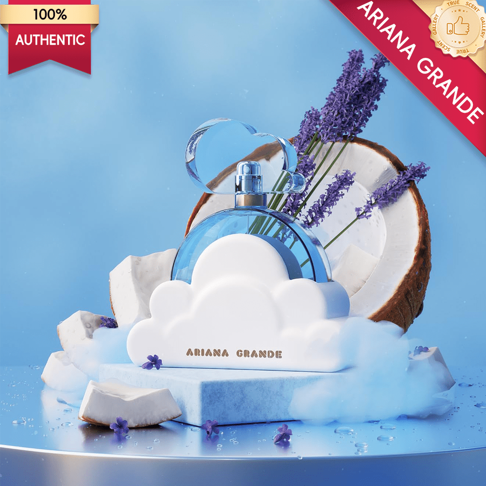 Ariana Grande Cloud Eau de Parfum Spray, 3.4 oz / 100 mL, Perfume Gourmand Doce para Mulheres, Fragrância Fofa & Sonhadora