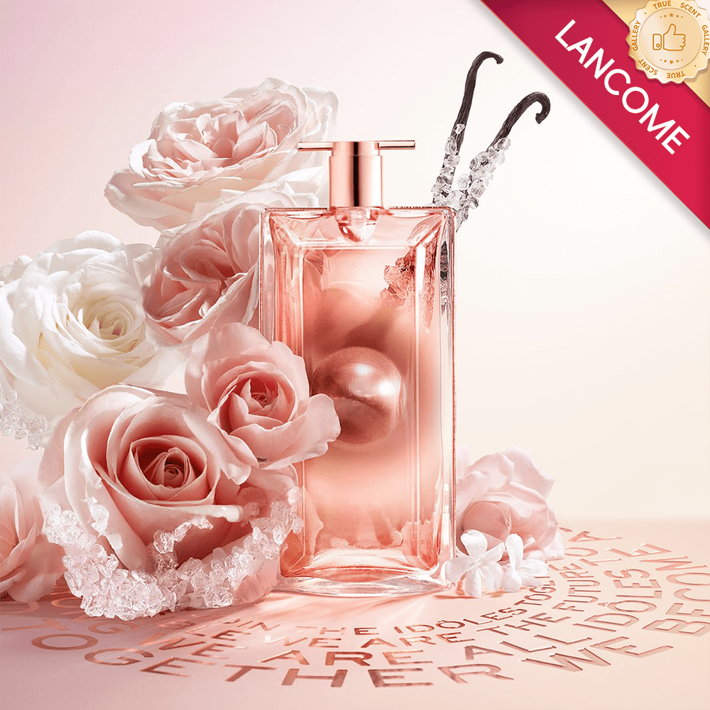 Lancôme Idôle Aura Eau de Parfum para Mulheres, 3.4 Fl Oz Spray Radiante, Aroma Sensual de Baunilha & Âmbar, Fragrância Magnética de Noite, Perfume Floral Francês