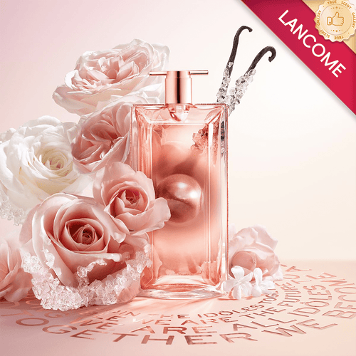 Lancôme Idôle Aura Eau de Parfum para Mulheres, 3.4 Fl Oz Spray Radiante, Aroma Sensual de Baunilha & Âmbar, Fragrância Magnética de Noite, Perfume Floral Francês